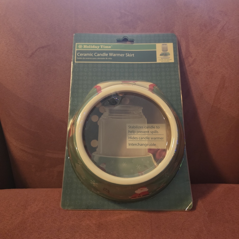 Holiday Time Ceramic Candle Warmer Skirt